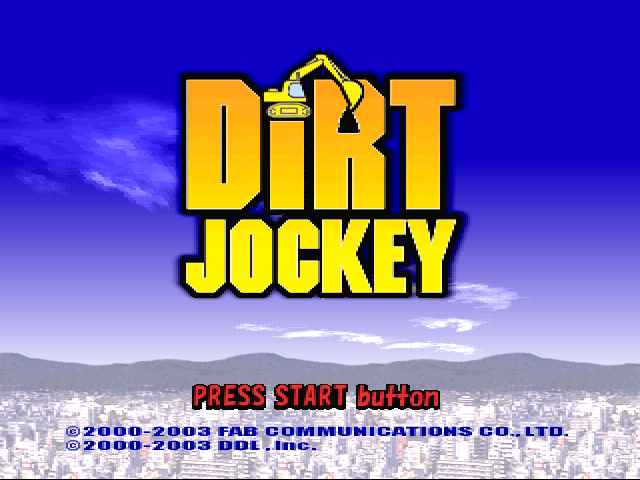 Dirt Jockey : Heavy Equipment Operator — Title screen
