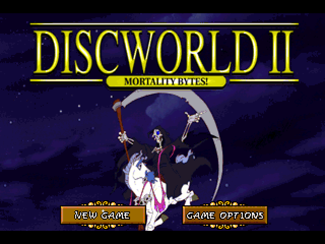 Discworld II : Mortality Bytes! — Title screen