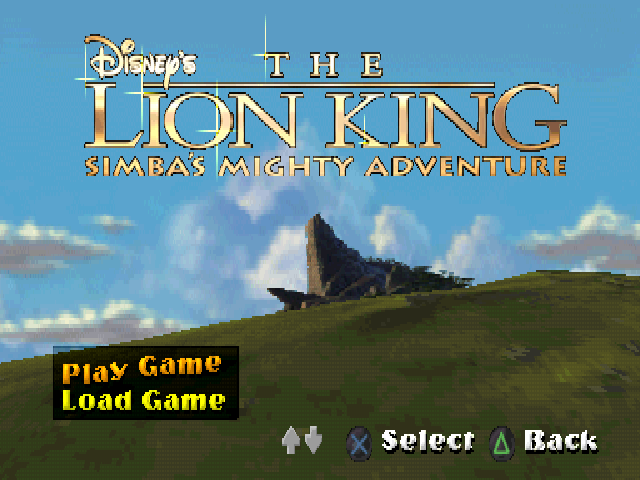 Disney's The Lion King : Simba's Mighty Adventure — Title screen