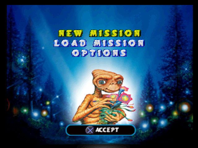 E.T. the Extra-Terrestrial : Interplanetary Mission — Title screen