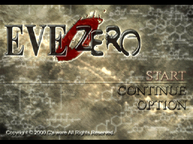 Eve Zero — Title screen