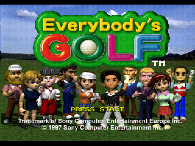 Everybody's Golf — Title screen