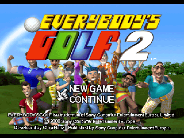 Everybody's Golf 2 — Title screen