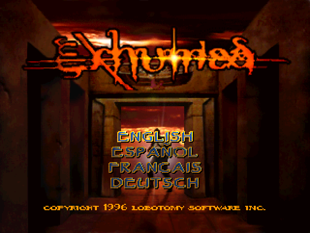 Exhumed — Title screen