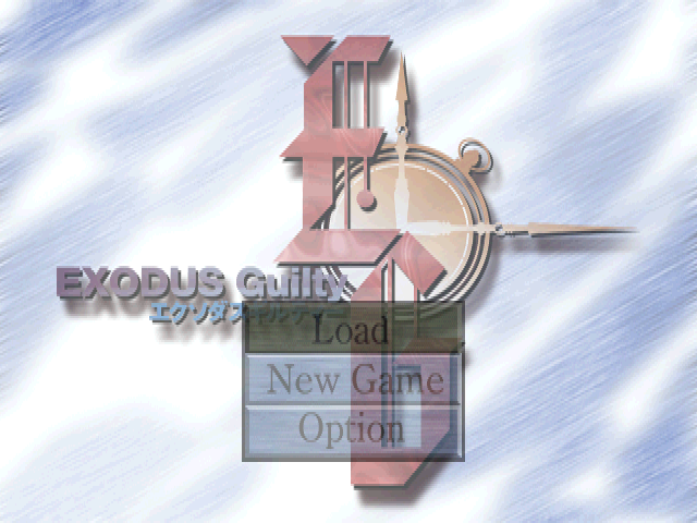 Exodus Guilty — Title screen
