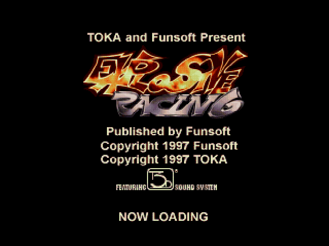 Explosive Racing — Title screen
