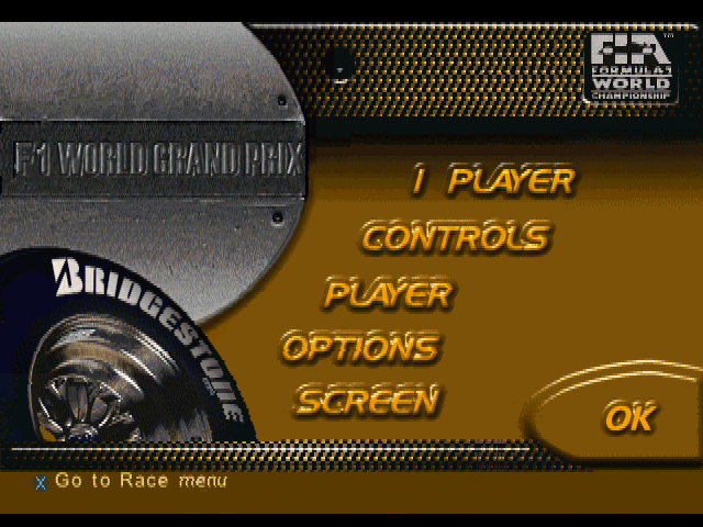 F1 World Grand Prix : 1999 Season — Title screen