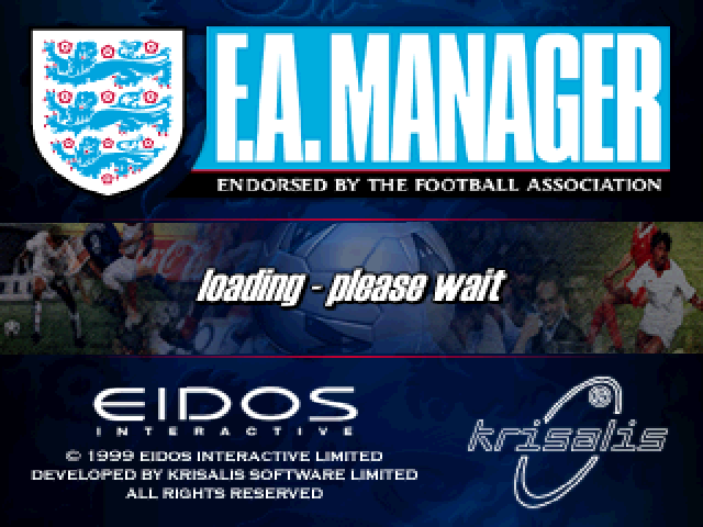 F.A. Manager — Title screen