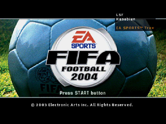 FIFA Soccer 2004 — Title screen