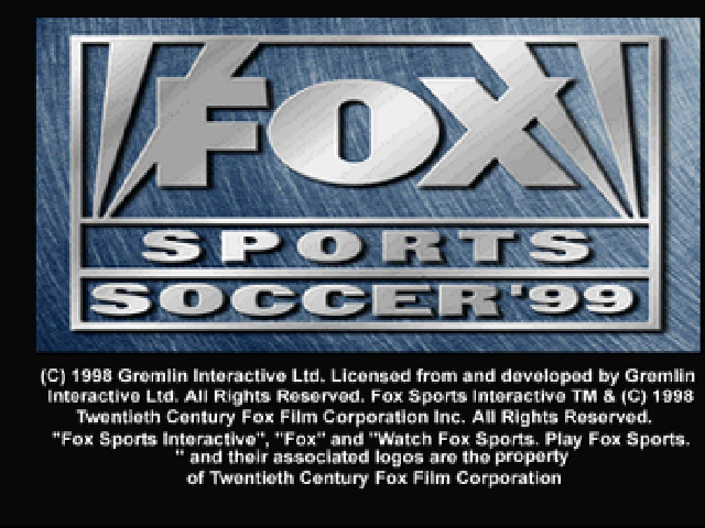 FOX Sports Soccer '99 — Title screen