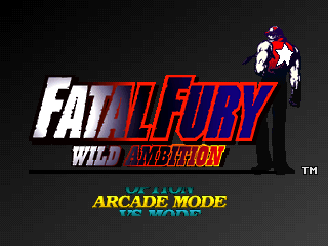 Fatal Fury : Wild Ambition — Title screen
