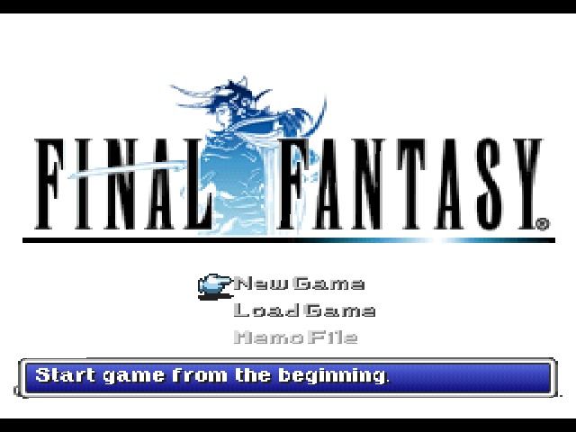 Final Fantasy Origins : Final Fantasy — Title screen