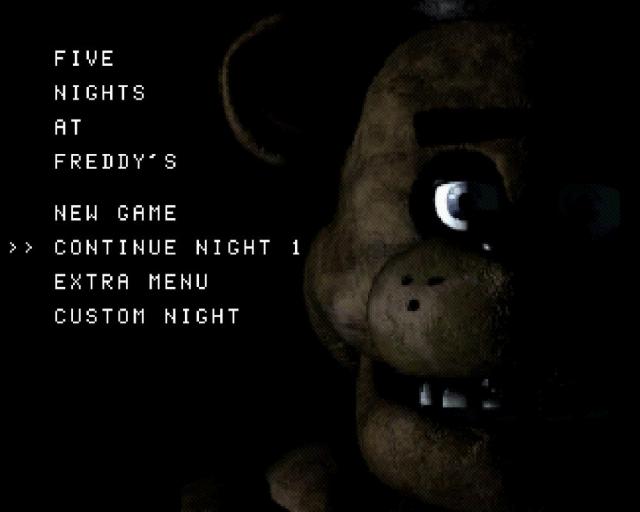 Five Nights At Freddy's — Title screen