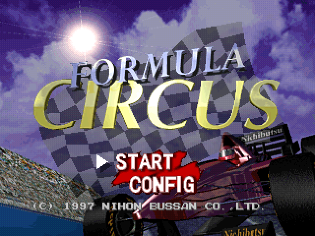 Formula Circus — Title screen