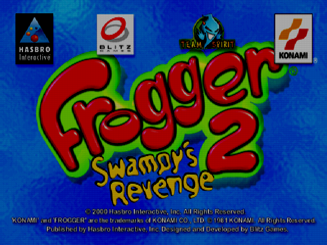 Frogger 2 : Swampy's Revenge — Title screen