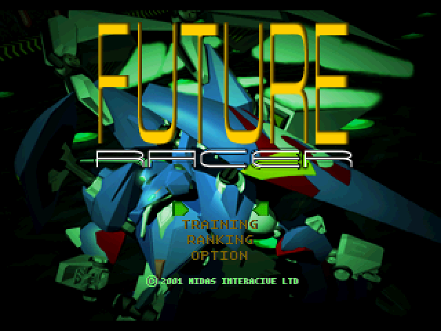 Future Racer — Title screen