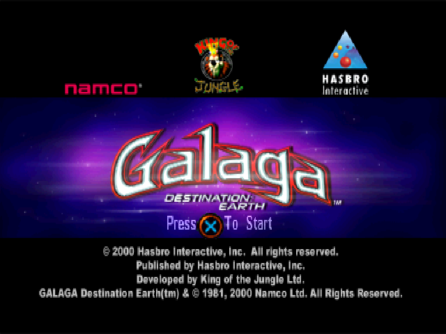 Galaga : Destination Earth — Title screen