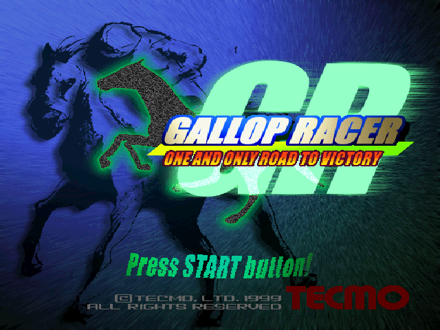 Gallop Racer — Title screen