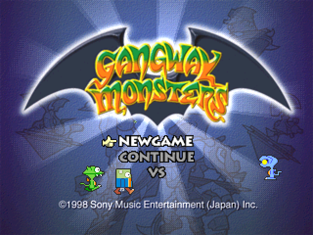 Gangway Monsters — Title screen