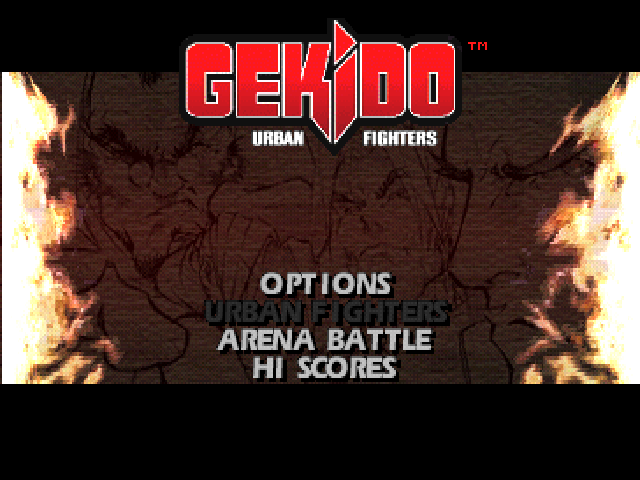 Gekido : Urban Fighters — Title screen