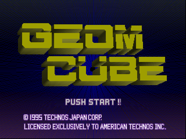 Geom Cube — Title screen