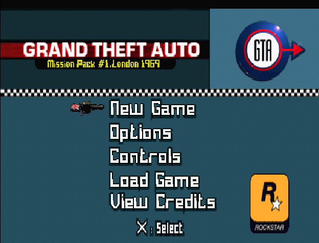 Grand Theft Auto : London 1969 — Title screen