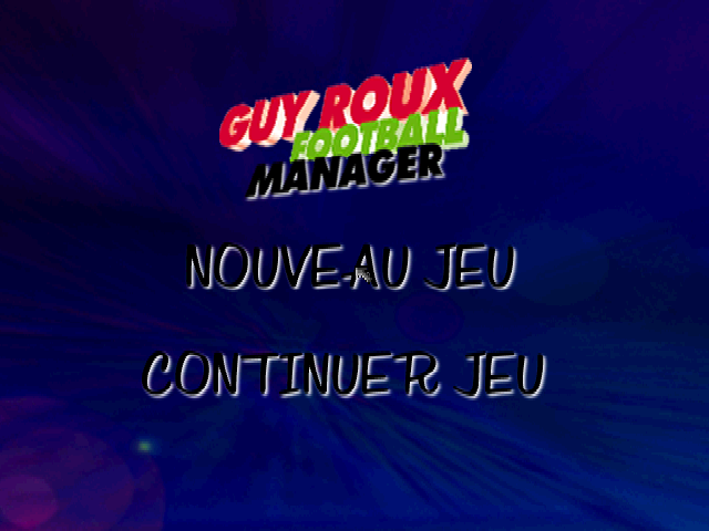 Guy Roux Football Manager Saison 97-98 — Title screen