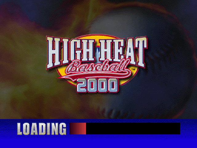 High Heat Baseball 2000 — Title screen