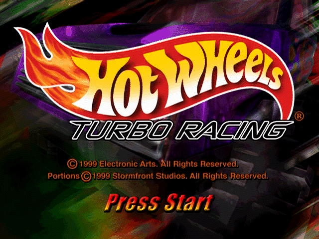 Hot Wheels : Turbo Racing — Title screen