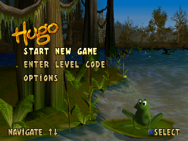 Hugo : Frog Fighter — Title screen