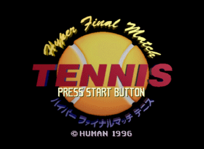 Hyper Tennis : Final Match — Title screen