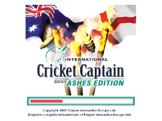 International Cricket Captain 2001 : Ashes Edition — Title screen