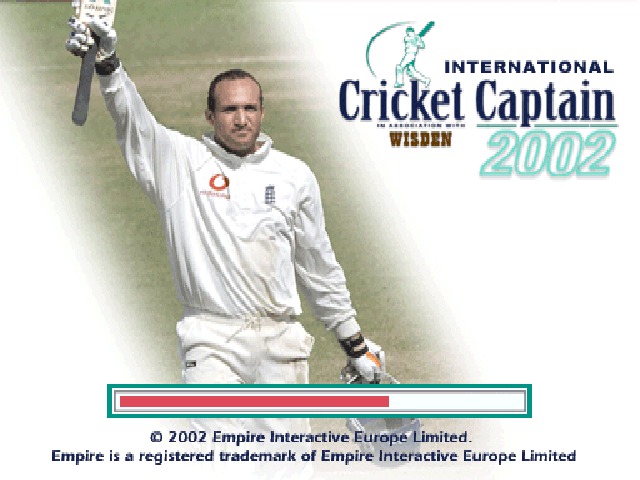 International Cricket Captain 2002 — Title screen