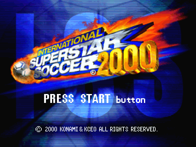 International Superstar Soccer — Title screen