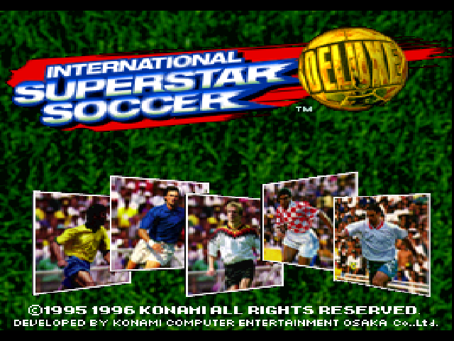 International Superstar Soccer Deluxe — Title screen