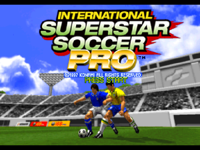 International Superstar Soccer Pro — Title screen