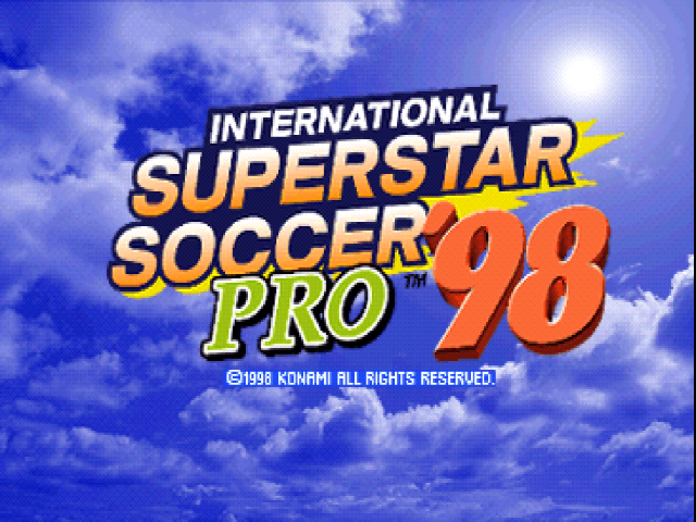International Superstar Soccer Pro 98 — Title screen
