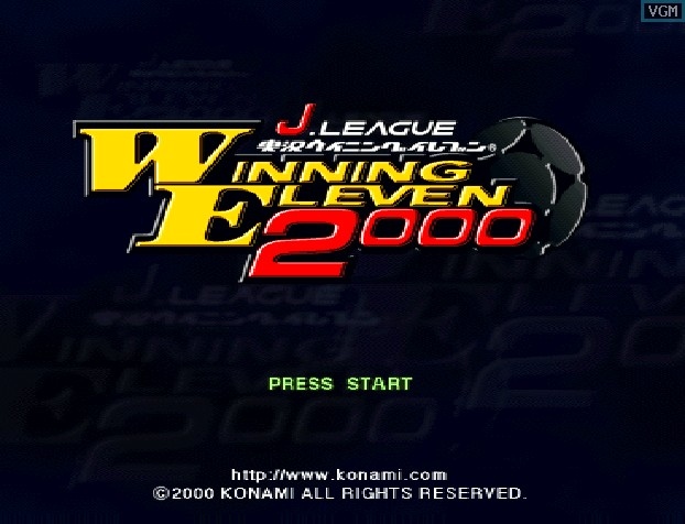 J. League Jikkyou Winning Eleven 2000 — Title screen