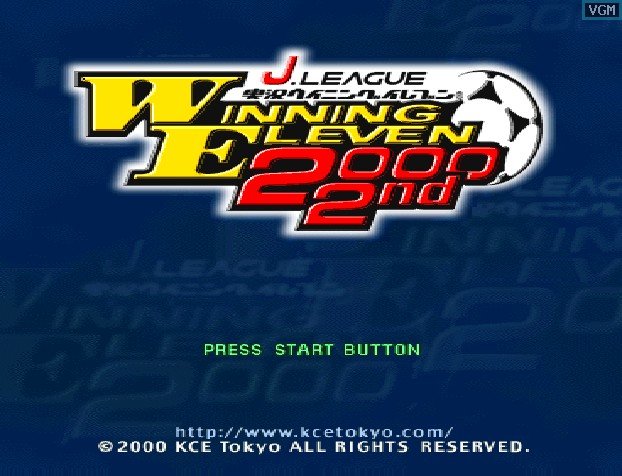 J. League Jikkyou Winning Eleven 2000 2nd — Title screen