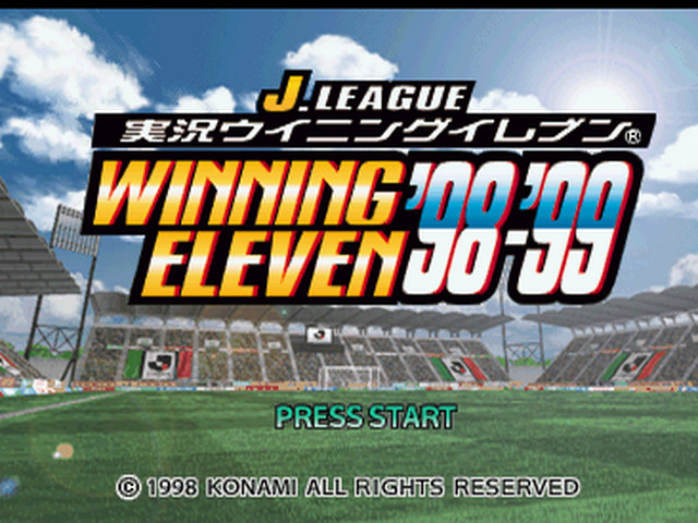 J. League Jikkyou Winning Eleven '98-'99 — Title screen