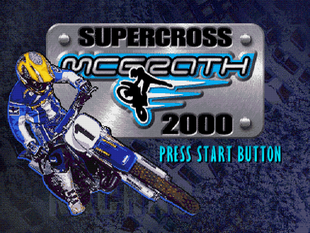 Jeremy McGrath Supercross 2000 — Title screen