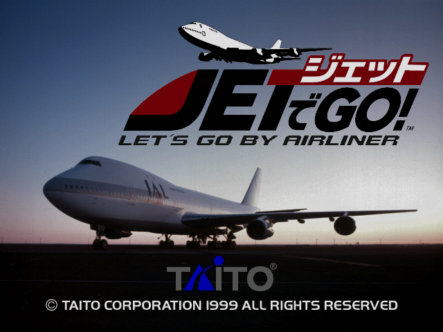 Jet de Go! Let's Go by Airliner — Title screen