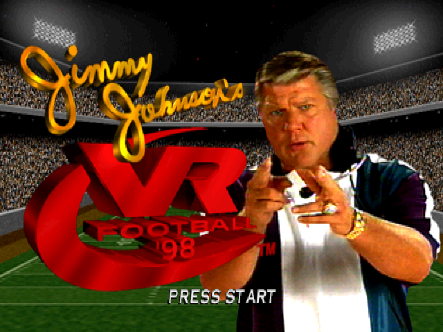 Jimmy Johnson's VR Football '98 — Title screen