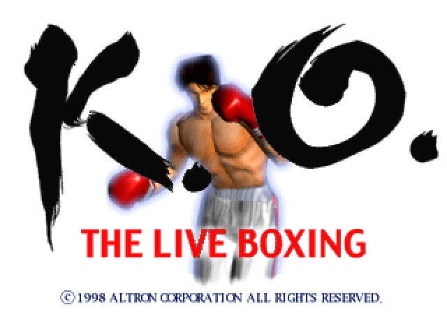 K.O. : The Live Boxing — Title screen