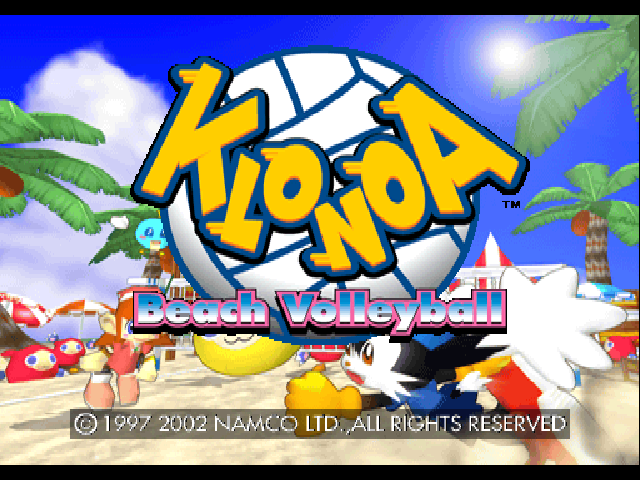 Klonoa Beach Volleyball — Title screen