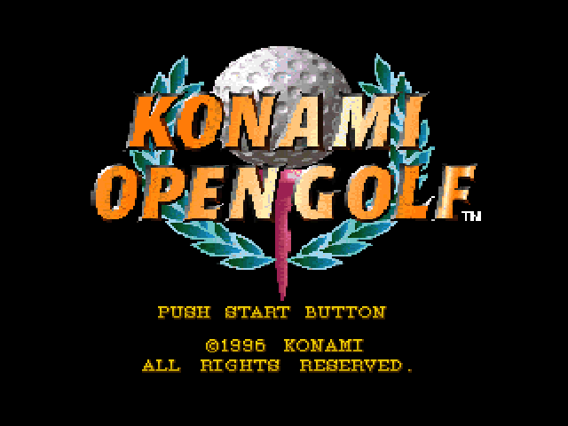 Konami Open Golf — Title screen