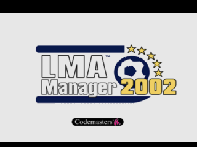 LMA Manager 2002 — Title screen