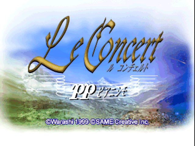 Le Concert : ff, Fortissimo — Title screen