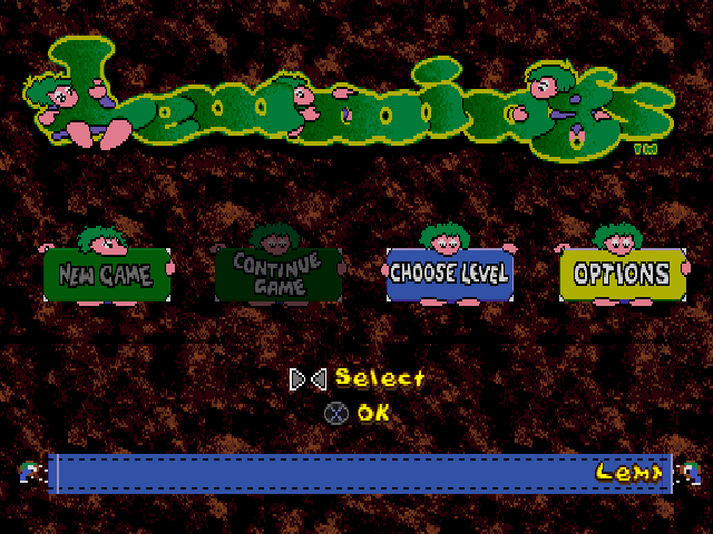 Lemmings & Oh No! More Lemmings — Title screen