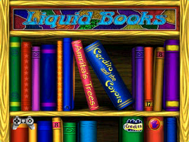 Lightspan : Liquid Books Adventure 2 - Amrita's Trees And Cerdito And The Coyote — Title screen